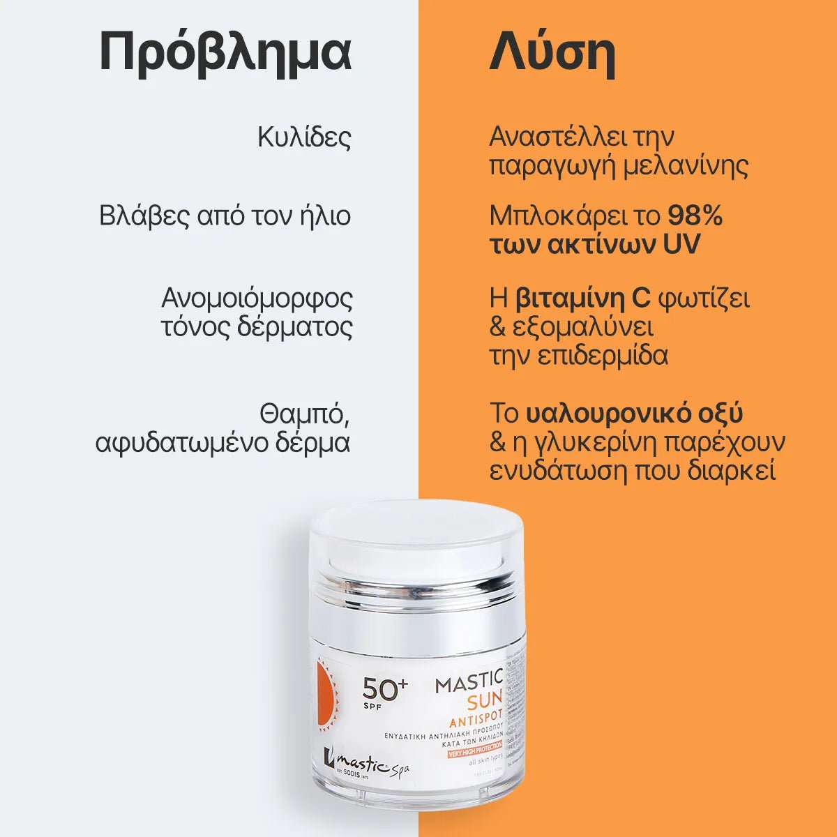 ANTISPOT FACE CREAM SPF50+